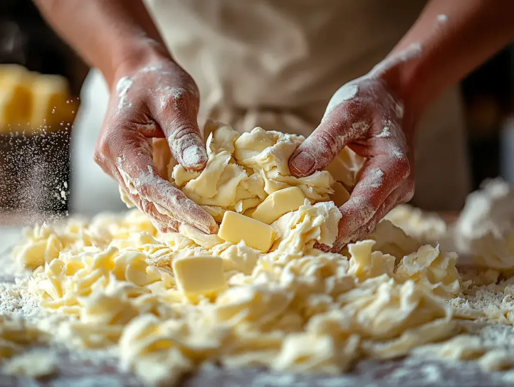 Kneading Gipfeli Dough