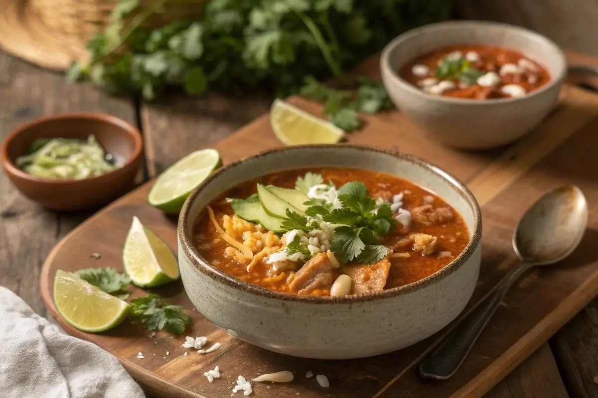 Bowl of spark recipes chicken taco soup with lean chicken and fresh vegetables