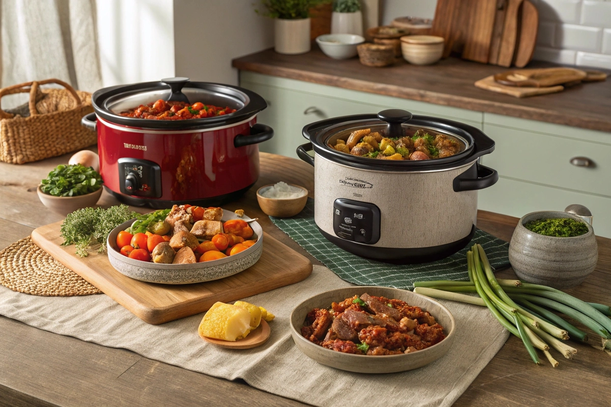 A collection of high protein crock pot recipes with tender meats and fresh veggies.