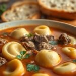 tortellini soup with meat